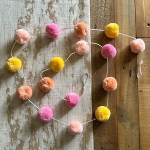 Decorate fluffy balls. Baby shower. Bridal. Hanging. Vertical. Horizontal. Pink